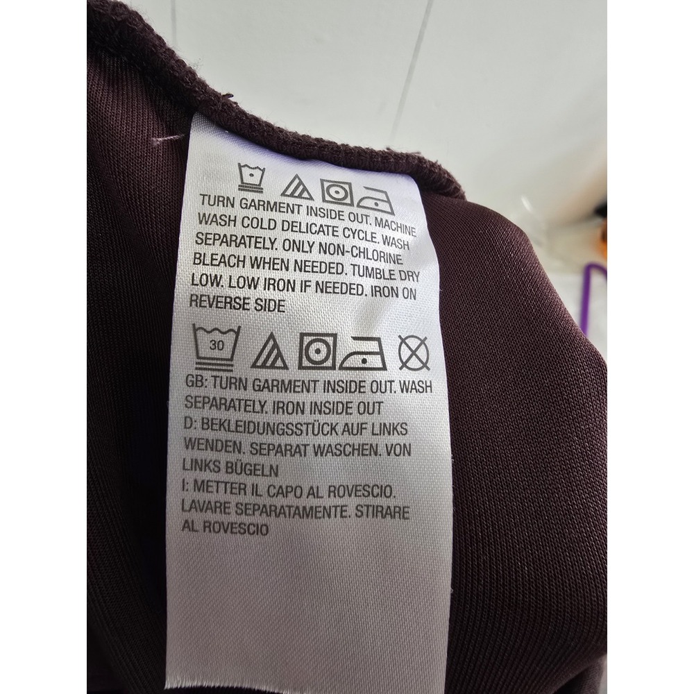 Kim & Co Belle Mid-Rise Ankle Leggings Solid Brown Elastic Waist L 28" - Picture 7 of 9